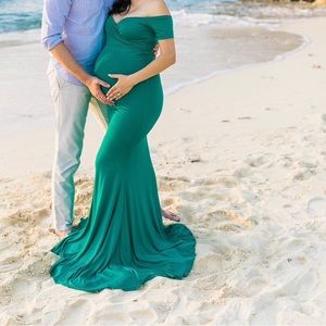 Sexy Mama Maternity Maxi Dress Gown